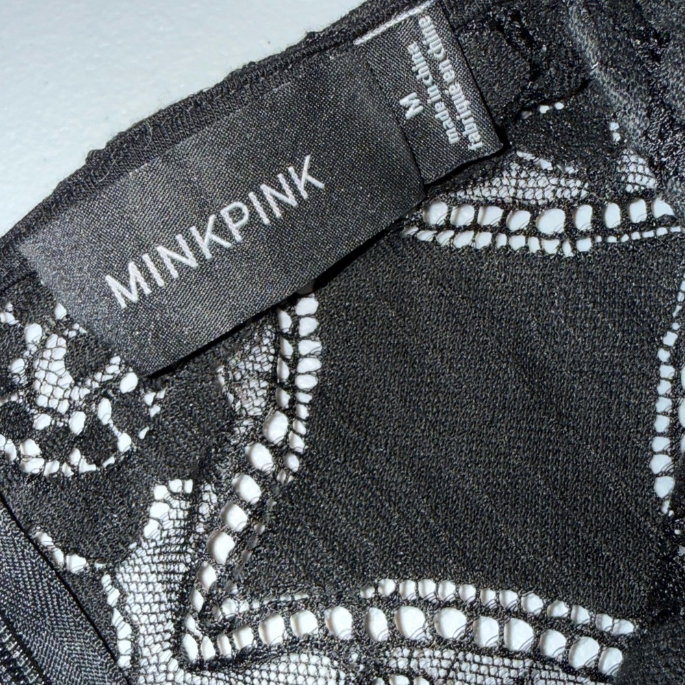 MINKPINK Whimsigoth Black Lace Gothic Dress Medium Celestial Witchy fairy - Picture 3 of 10